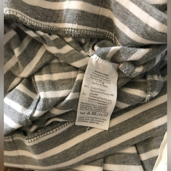 EUC J. Crew Dreamy Grey and White Striped Jogger Lounge Pant with Drawstring M - Picture 11 of 12